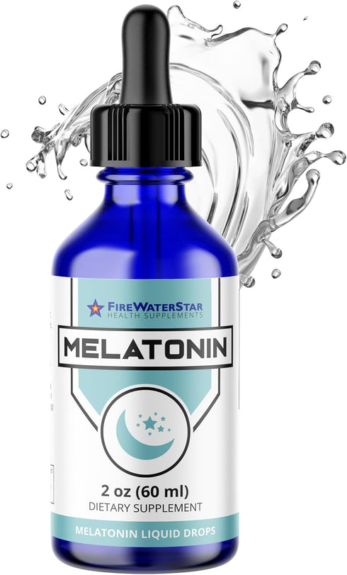 FWS Liquid Melatonin Drops for Adults and Kids - 99% Pure, Organic, Non-GMO, Vegan, 2oz