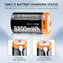 RRUHHK (8800mWh) 2 1 2 Packs Rechargeable D Batteries, New Upgrade High Capacity Lithium D Cell Battery Replacement