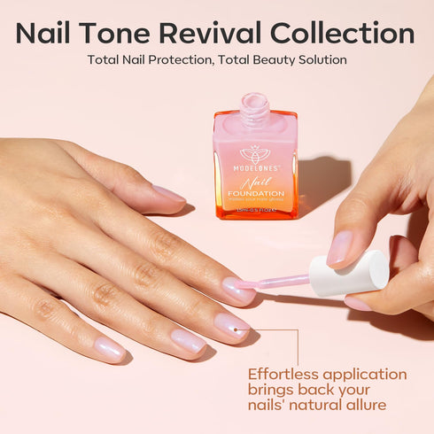 modelones 15ml Milky White Nail Natural Concealer Foundation Polish for Damaged Nails, Gifts for Women