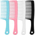 4PCS Wide Tooth Comb - Large Hair Detangling Comb Set for Curly, Wet, Long Hair (Blue, Pink, White, Black)