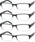 Eyekepper Reading Glasses - 4 Pack with Reading Sunglasses for Men and Women, Two-Tone Reader Eyeglasses