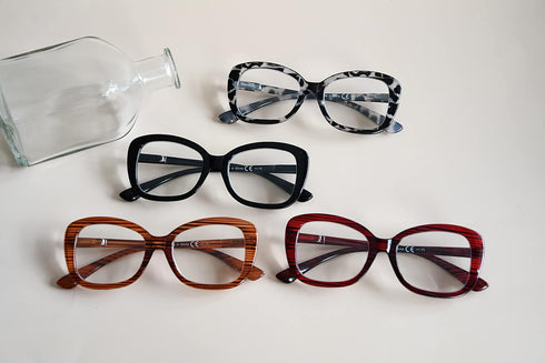 Eyekepper 4-Pack Chic Reading Glasses for Women, Oversized Readers +1.75