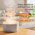 Pssopp Night Light Diffuser, Prevent Dry Burning White Noise Air Humidifiers with Colors Lamp for Bedroom Living Room