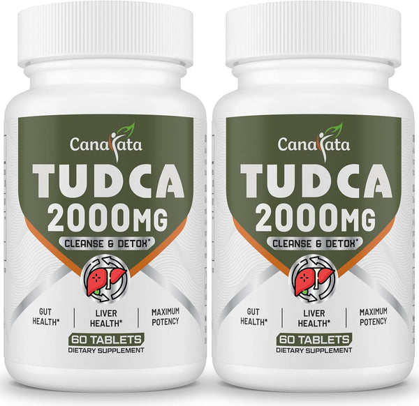 TUDCA Liver Supplements 2000mg - Strong Bile Salts for Liver Detox & Cleanse - 60 Days Supply Tablets