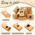 Outus 100 Packaging 3.5 2.6 1.2 Inch Pcs Soap Boxes Bulk Soap Boxes for Homemade with Window Mini Kraft Paper Container