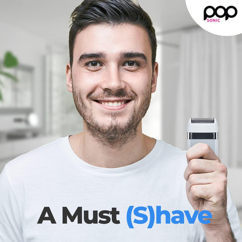 Pop Sonic Zip Compact Shaver for Men, Advanced Foil Technology Electric Shaver, Splash Proof, Compact Size