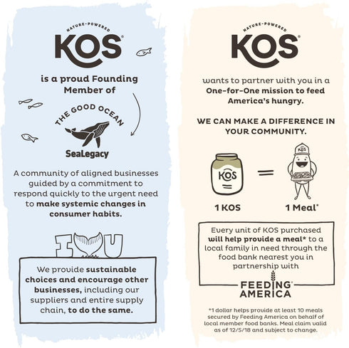 KOS Vegan Protein Powder, Chocolate USDA Organic - Low Carb Pea Protein Blend, 10 Servings