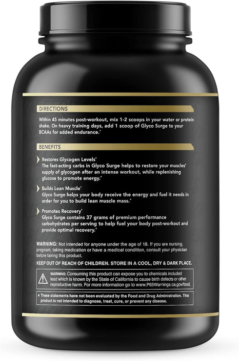 Anabolic Warfare Glyco Surge Glycogen Supplement, Natural Performance Carbs for Lean Muscle Growth, 40 Servings