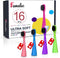 16 Pack Electric Toothbrush Heads for Burst Kids, Ultra Soft Bristles, Perfect Fit, Mix Color Pink/Green/Blue/Purple