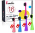 16 Pack Electric Toothbrush Heads for Burst Kids, Ultra Soft Bristles, Perfect Fit, Mix Color Pink/Green/Blue/Purple