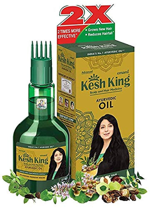 Ayurvedic Hair Oil with Bhringraj & Amla, Herbal Oil for Hair Growth, 3.38 Fl Oz