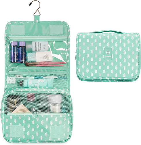 Narwey Hanging Travel Toiletry Bag - Waterproof Cosmetic Organizer for Women and Girls
