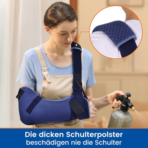 Immobilizer 40-51 inch) Arm Sling for Shoulder Injury with Waist Strap - Brace Support for Sleeping, Rotator Cuff