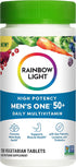 Rainbow Light Multivitamin for Men 50+, Vitamin C, D & Zinc, Probiotics, High Potency Immune Support, Non-GMO, 150
