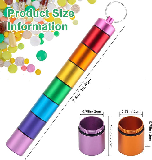 INKULTURE 01 Portable Aluminum Alloy Medicine Organizer Box Tablets Container Case Keychain Stackable & Waterproof