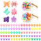 YISSION 80Pcs Mini Hair Clips - Small Flower & Tiny Butterfly Hair Accessories for Girls Women with Box, Random Pastel
