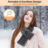 Neck Heating Pad Cordless, Rechargeable Heated Scarf with 5000mAh Power Bank for Neck Pain Relief, Grey