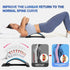 Magic Back Support Stretching Device, Back Massager for Bed & Chair, Multi-Level Lumbar Support, Black/Blue