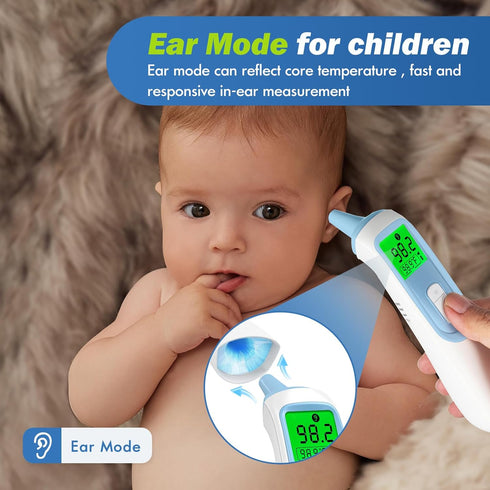ELERA Ear Thermometer for Baby, Infrared LCD with Automatic Switching Mode, 1s Measurement