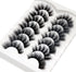 Veleasha 7 Pairs Pack Wispy Faux Mink False Eyelashes, Fluffy Handmade Natural Look Cat Eye Lashes