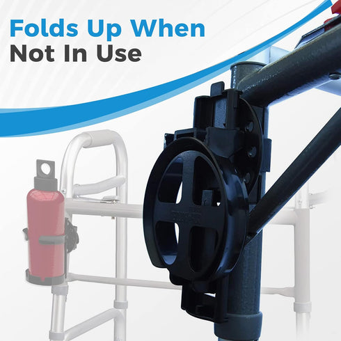 Mobility Cup Holder for Adults, Portable Drink Holder for Wheelchair, Adjustable & Foldable Cup Carrier