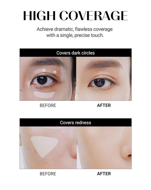 THESAEM Cover Perfection Tip Concealer, Liquid Multi-Use Makeup for Acne, Dark Spots, 0.2 fl.oz. (#1 Clear Beige)