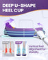 Shoe Cushions Inserts, QBK Flat Feet Insoles for Solving Heel Pain, Heel Spur, Back Pain, Achilles Tendonitis, Comfort