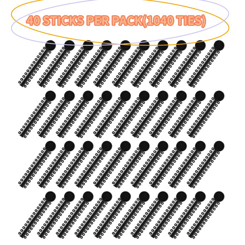 1040 Pcs Black Braces Rubber Bands, Orthodontic Ligature Ties O-Rings Elastic Bands for Braces