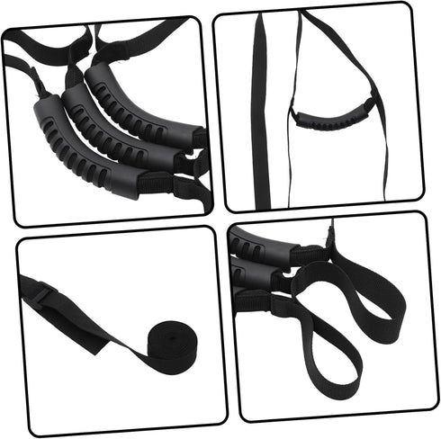 KOMBIUDA Elder Bed Ladder Adjustable Support Strap for Seniors Disabled Belt for Easy Sit Up Assist Multi-Functional