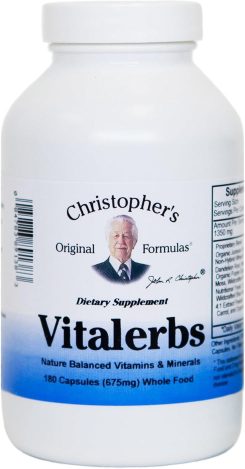 Vitalerbs, Christopher's Original Formulas, Nutrient-Rich Herbal Supplement, 180 Veg Caps