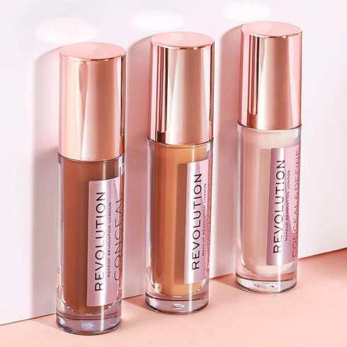 Revolution Conceal & Define Concealer, Full Coverage Lightweight, Long-Lasting Matte Finish, Vegan, C3 Fair to Light
