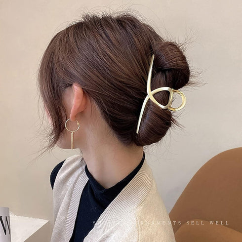 Mehayi 3 PCS Metal Large Claw Clips for Thick Hair, Strong Hold Non-Slip Barrette Jaw Clamp