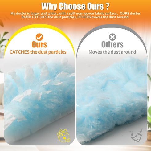 Swilsweep 20 Count 180 Duster Refills Compatible with Swiffer Duster, Disposable Multi-Surface Microfiber Cleaning