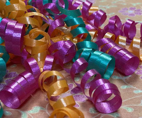 Morex Ribbon 253/5-605 Crimped Curling, 3/16" X 1500 YD (3-Pack) for Gift Wrapping, Yellow, Birthday Decorations