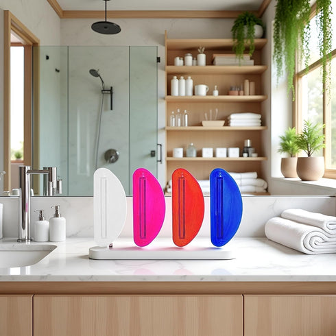 WLngtv 1Pc Random Color Toothpaste Tube Squeezer Dispenser Tube Rolling Holder Practical Reusable Toothpaste Tube