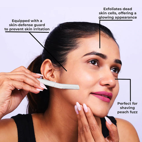 Visage Precision Facial Razors, Touch-up Dermaplaning Tool for Eyebrow and Facial Hair Removal, 3 Count