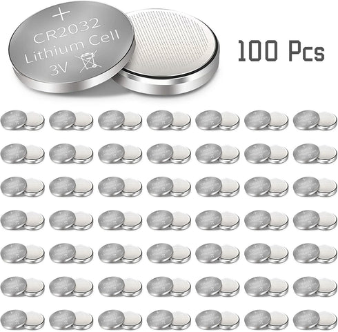 anmas rucci 100 Pieces CR2032 Lithium Battery Batteries 3V Coin Button Cell