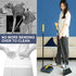 JEHONN Broom and Dustpan Set, 54 Inches Long Handle, Lightweight Indoor Upright Dust Pan with Comb Teeth for Home