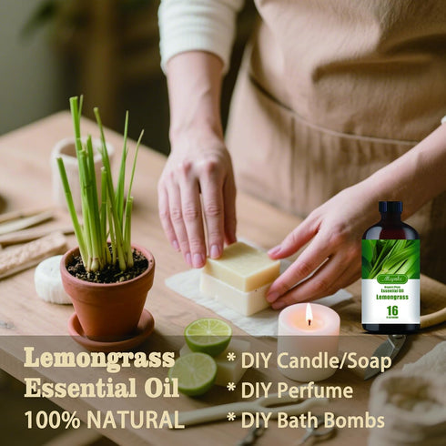 Set, 2-Pack 16.33oz (490ml) 100% Lavender & Lemongrass Essential Oils Each, Pure Natural Scent for Diffusers
