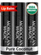 Moroccan Magic Organic Pure Coconut Lip Balm Set - 3 Pack | Ultra-Hydrating Argan & Essential Oil Moisturizer + Vitamin