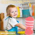 Heart Shaped Non-Scratch Scrub Sponge, Dual-Sided Kitchen Sponge and Scrubber, 20 Pcs for Household Cleaning.