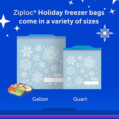Ziploc Gallon Food Storage Freezer Bags, 14 Count, Grip 'n Seal Technology