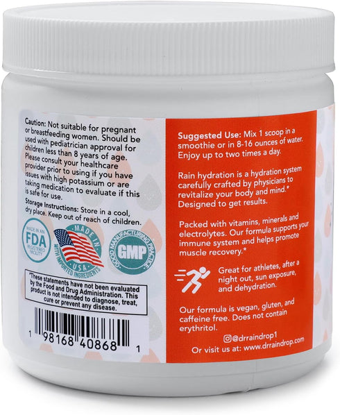 Electrolytes Powder, Blood Orange Flavor, No Added Sugar Hydration Drink Mix, GMO Free, Sports Rehydration