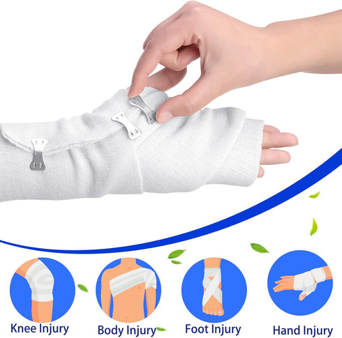 50 Pieces Bandage Clips, Metal Clips Aluminum Bandage Pins with Plastic Storage Box Replaceable Wrap Fastener