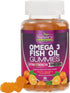 Omega 3 Fish Oil Gummies - 60 Gummies - Extra Strength for Joint, Heart & Brain Support - Orange Flavor