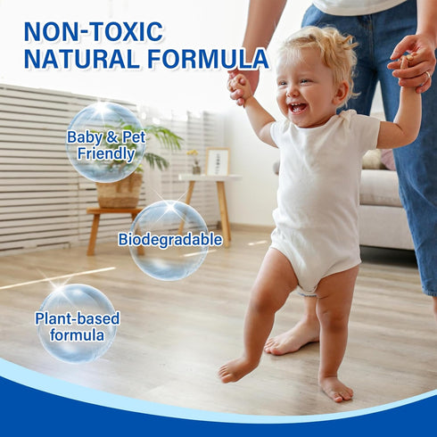 Packaging (1 Pack 30 YUCO Floor Cleaner Sheets for Mopping,Fast Dissolvable and Ultra-Concentrated,Ease Effective Deep