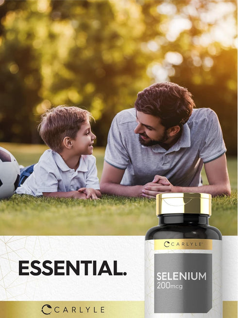 Carlyle Selenium Supplement | 200mcg Tablets | Vegetarian, Non-GMO, Gluten Free
