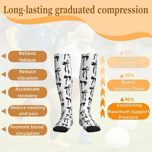 KWSAAHU 15-20 mmhg Compression Socks for Women Men Blood Circulation Relieve Fatigue, Suitable Sport Travel for Nurse