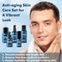 Men's Anti Aging Skin Care Kit - Unique Gifts for Him with Facial Cleanser, Scrub, Cream, Serum, Eye Cream