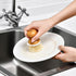 Set Set 2 SUBEKYU Dish Brush, Bamboo Dish Scrubber Brush with Tray, Natural Kitchen Dishwashing Scrub Brush